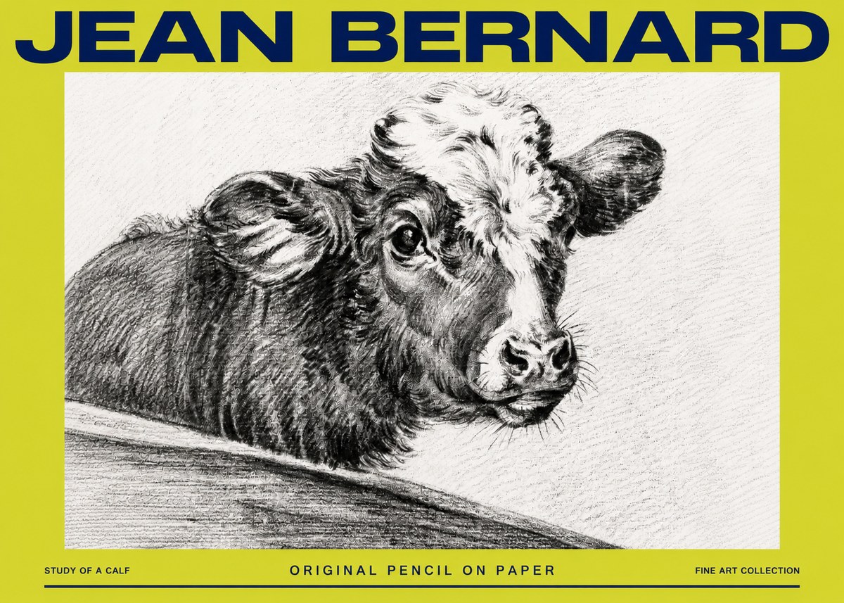 Jean Bernard Study of a Calf II No4 - Juliste