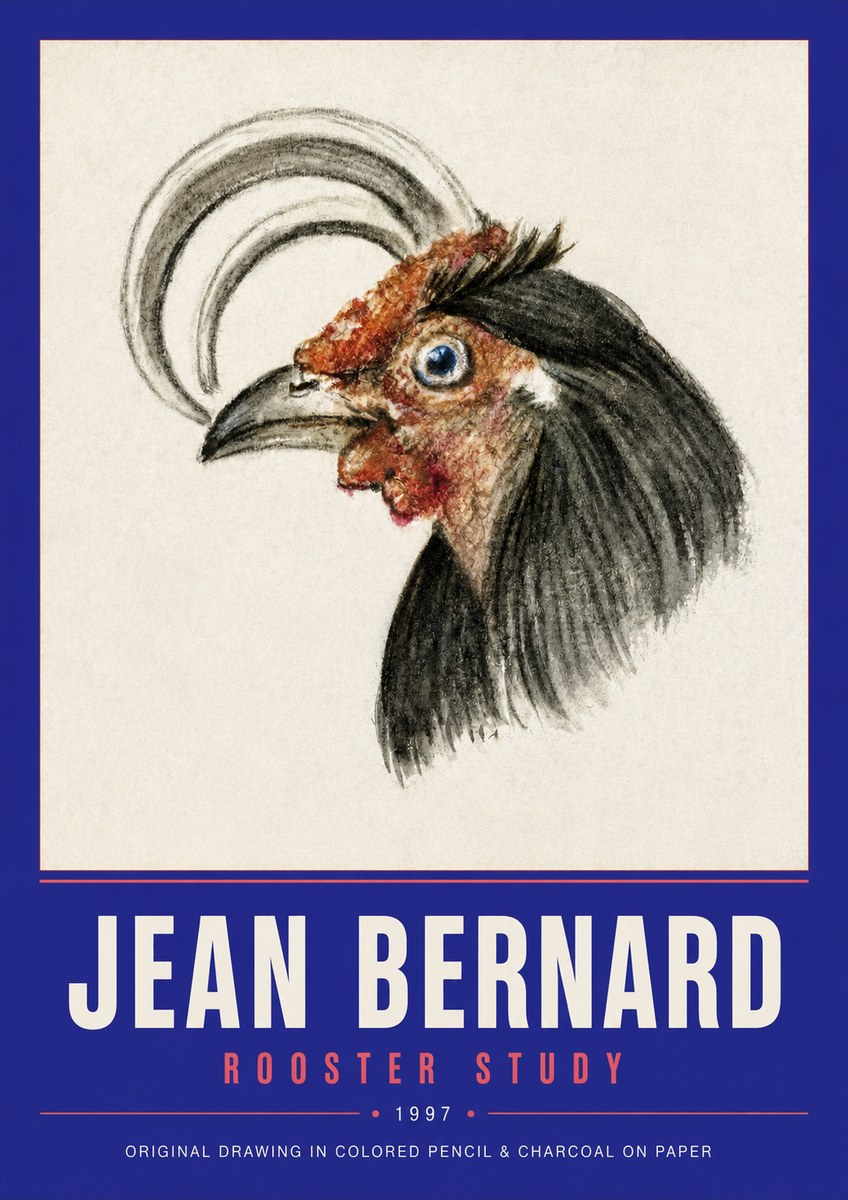 Jean Bernard Rooster Study No2 - Juliste