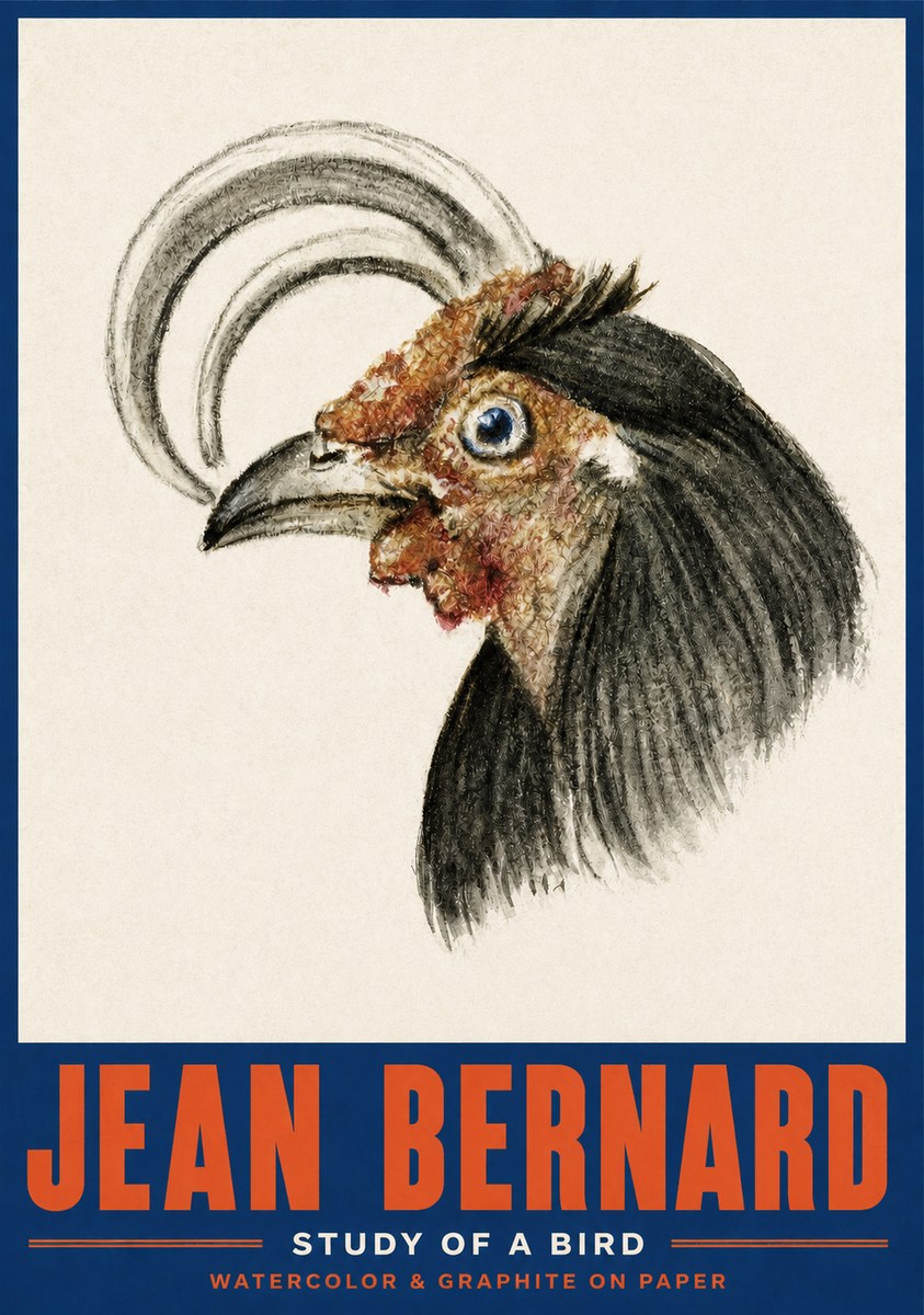 Jean Bernard Rooster Study No4 - Juliste