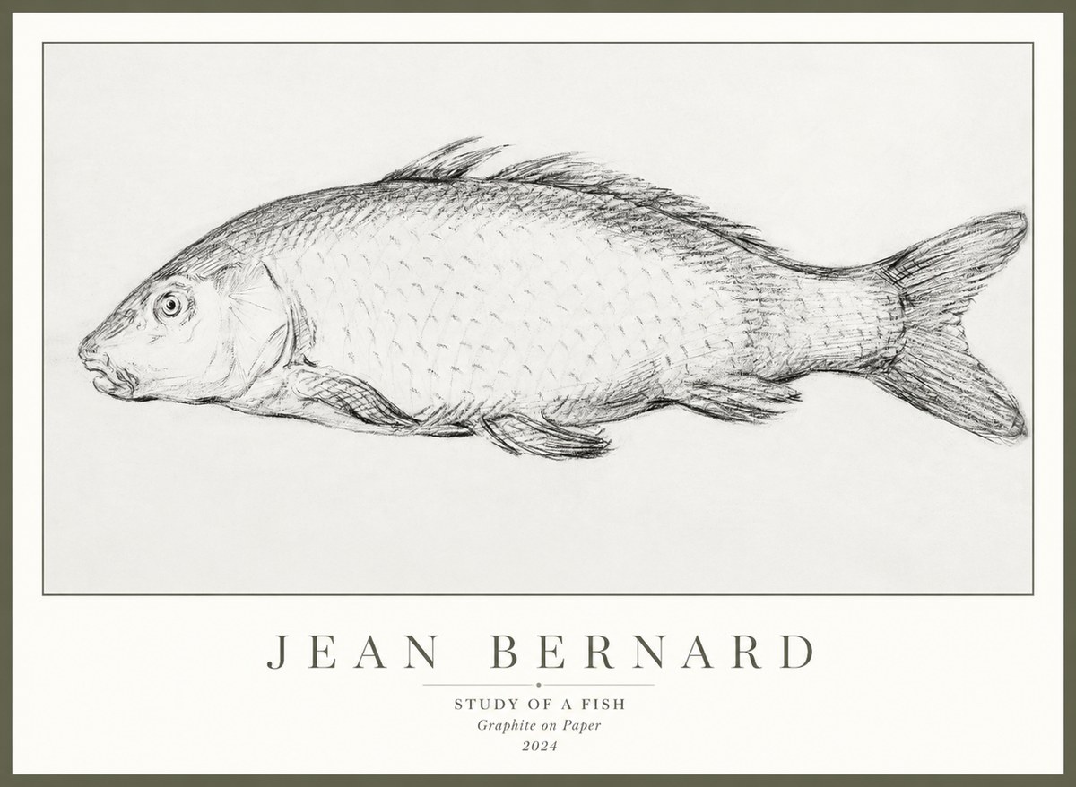 Jean Bernard Study of a Fish III No3 - Juliste