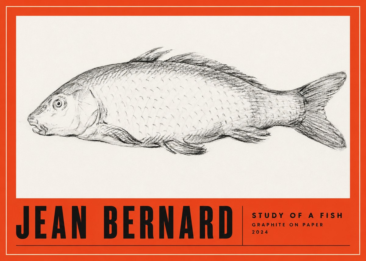 Jean Bernard Study of a Fish III No4 - Juliste