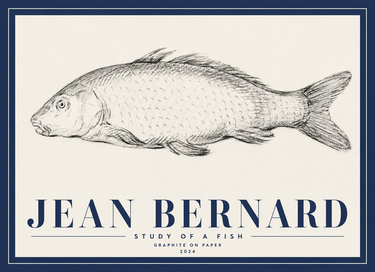Jean Bernard Study of a Fish III No6 - Juliste