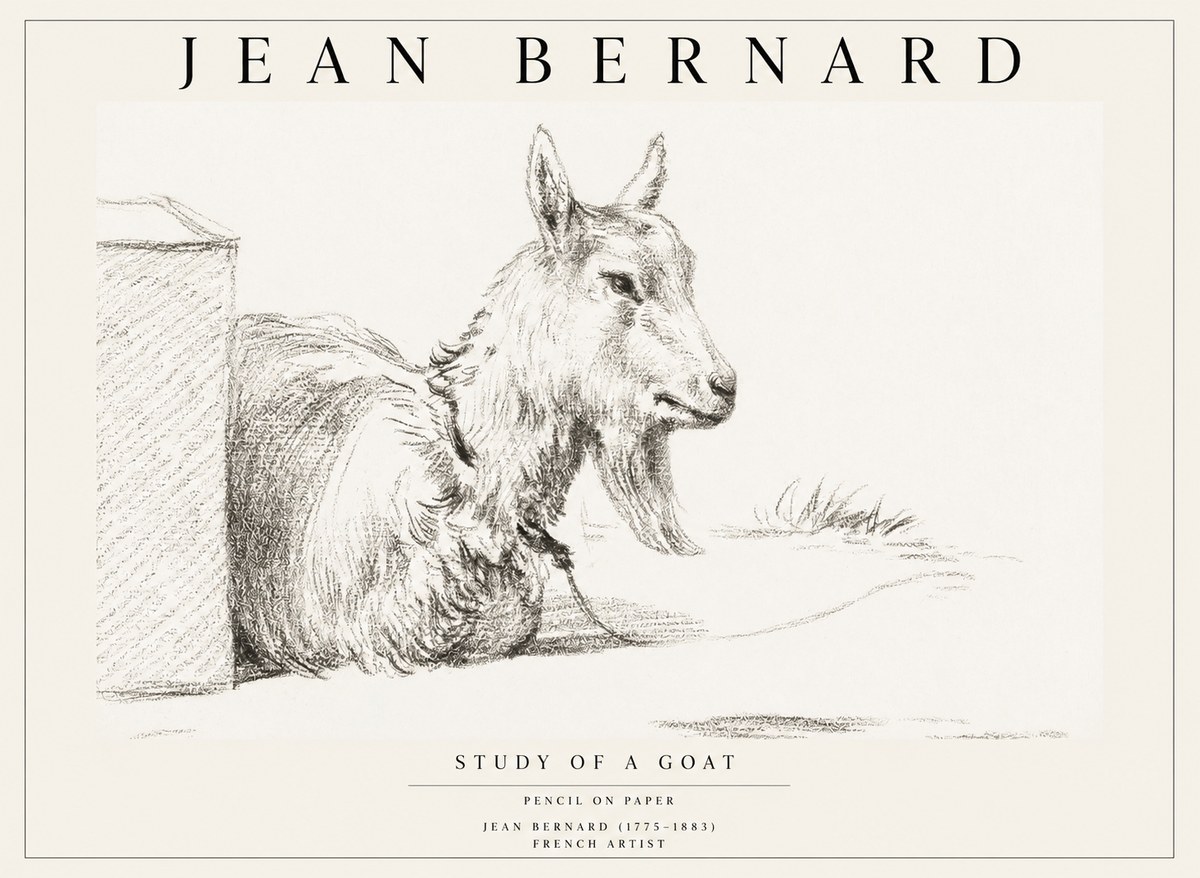 Jean Bernard Study of a Goat IV No1 - Juliste