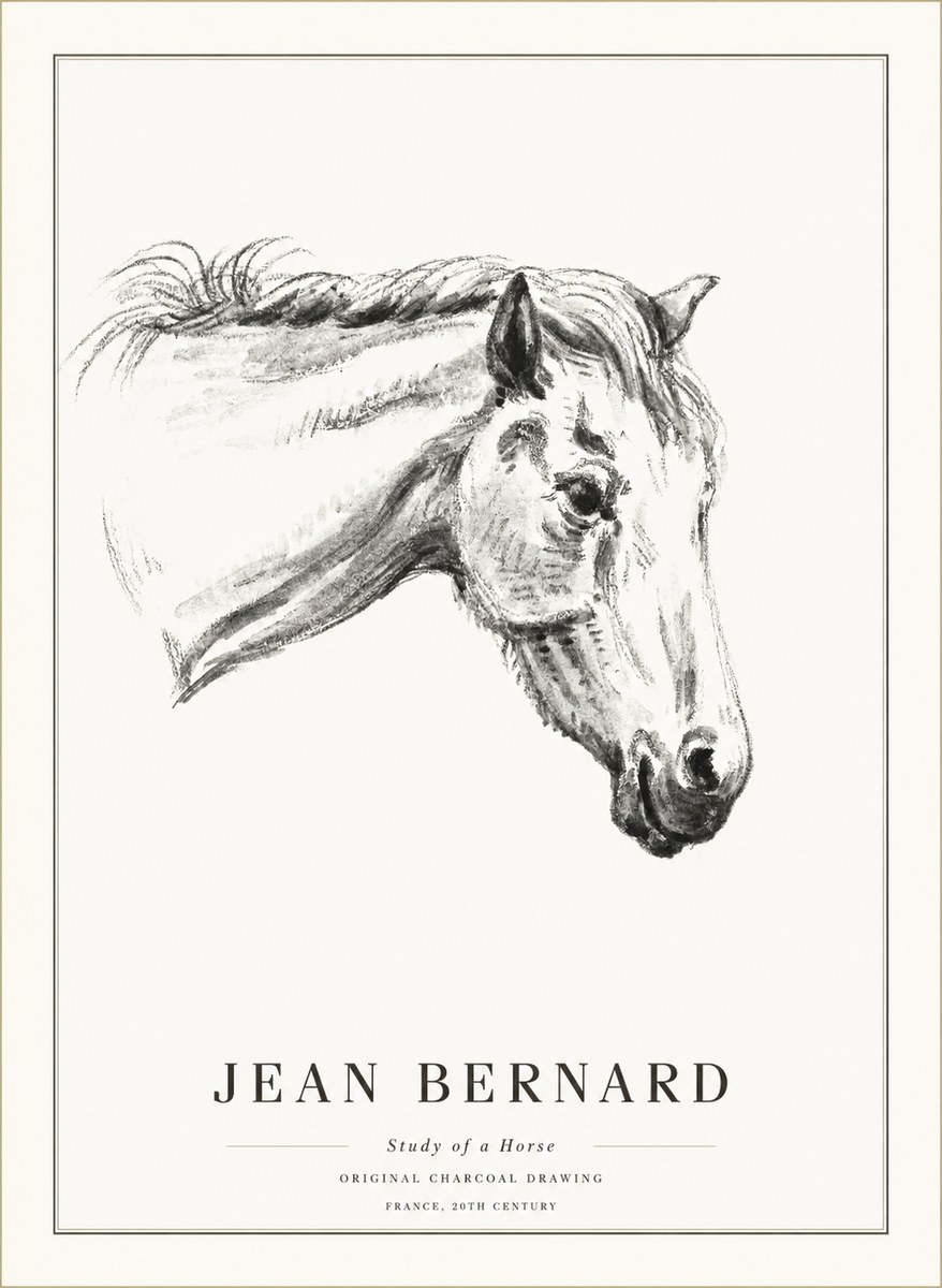 Jean Bernard Study of a Horse VIII No5 - Juliste