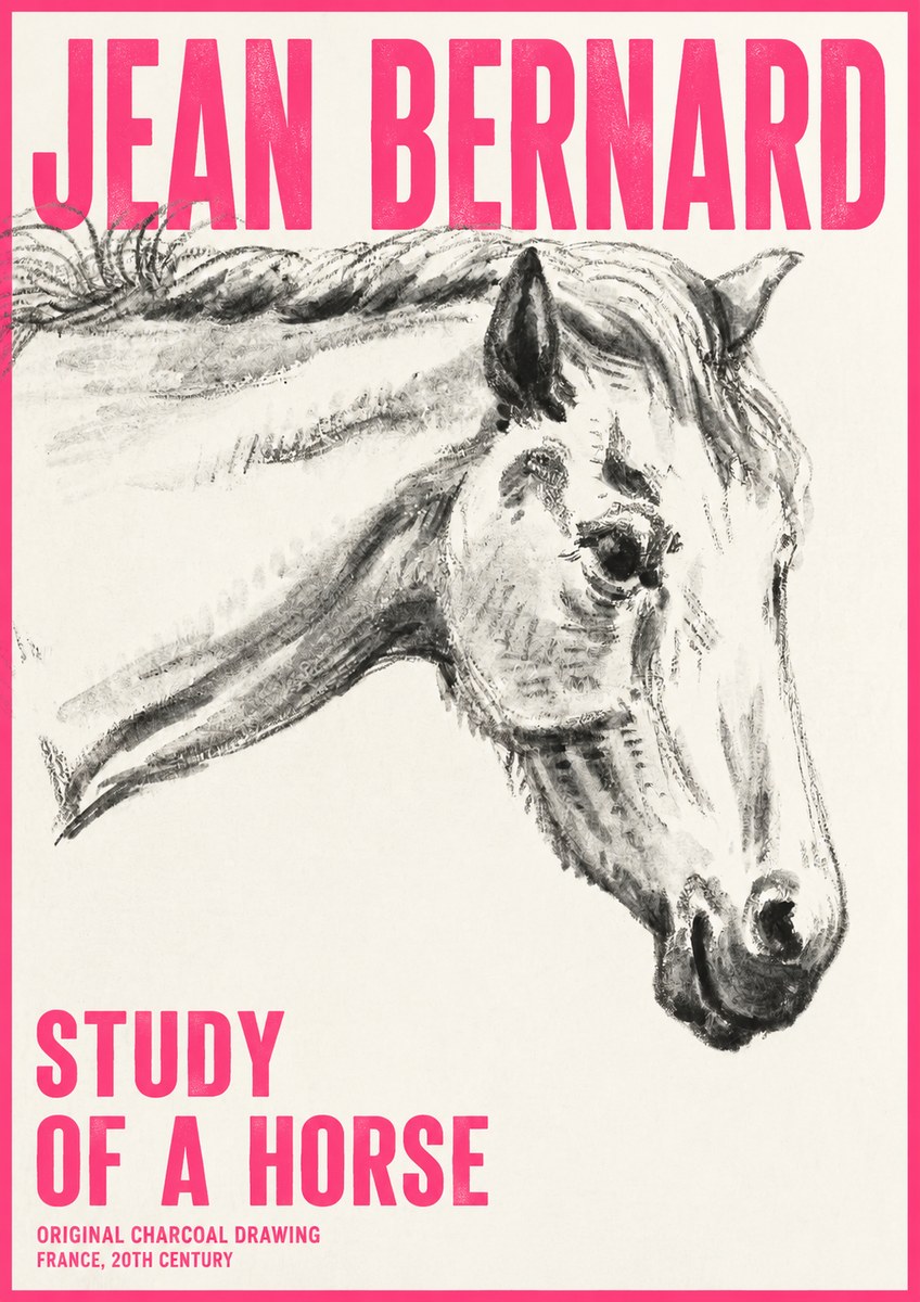 Jean Bernard Study of a Horse VIII No6 - Juliste