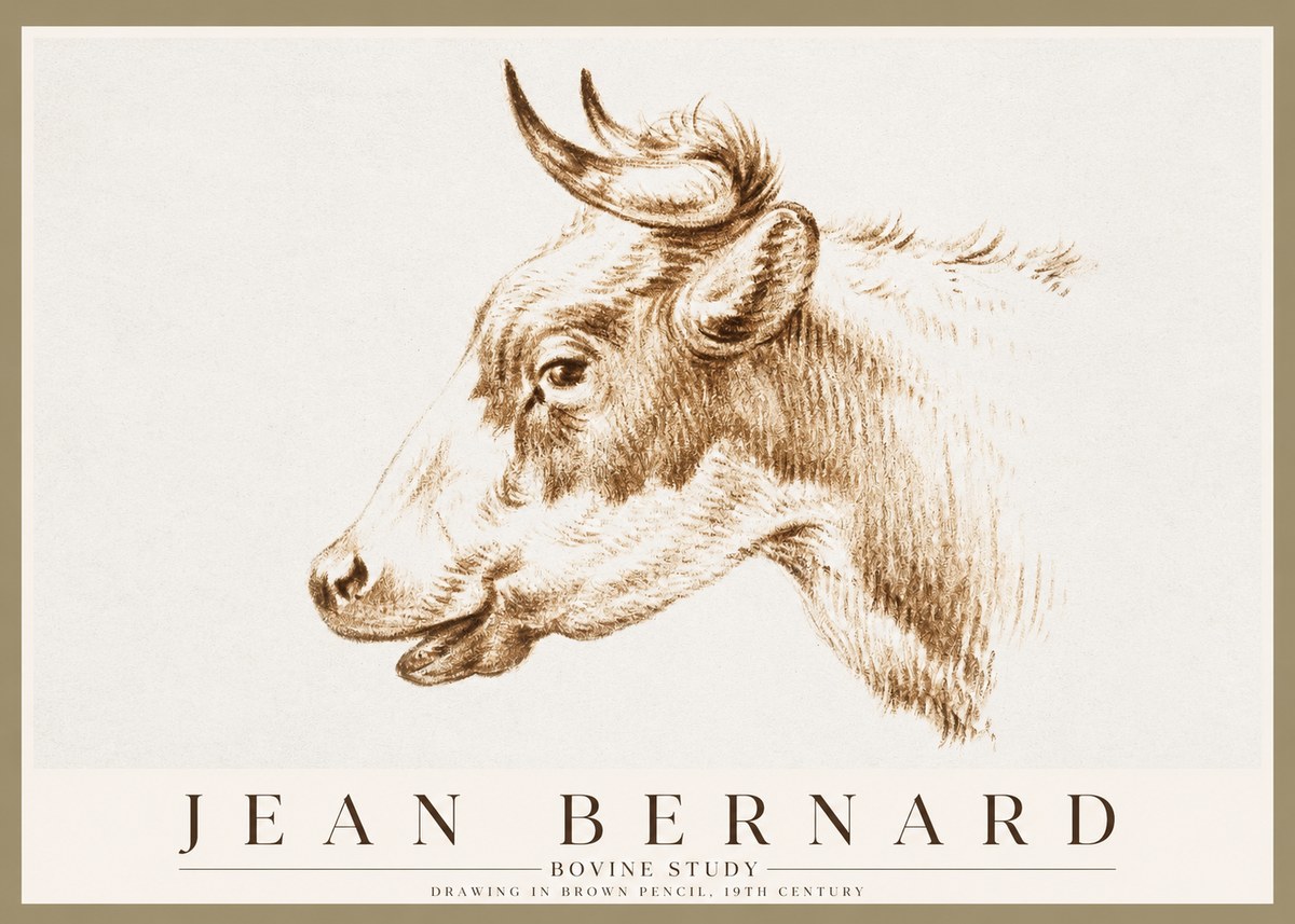 Jean Bernard Bovine Study II No1 - Juliste