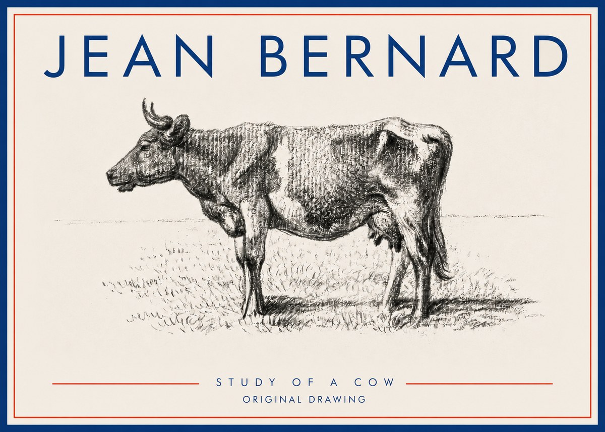 Jean Bernard Cow I No5 - Juliste