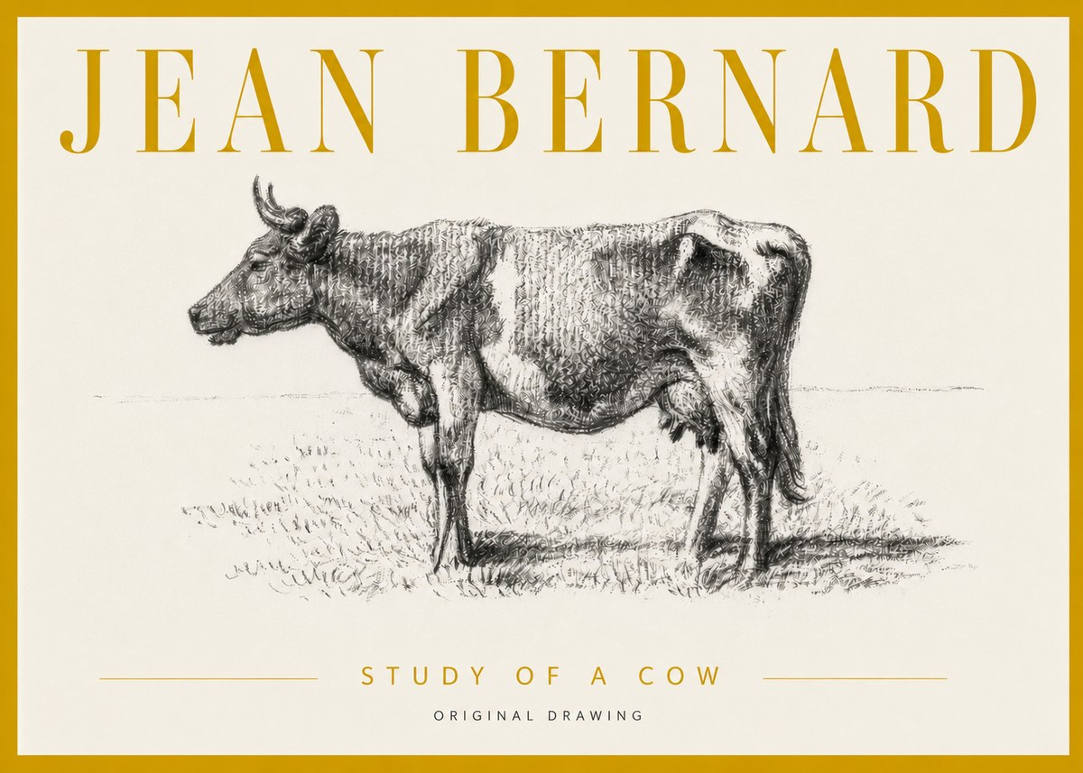Jean Bernard Cow I No6 - Juliste