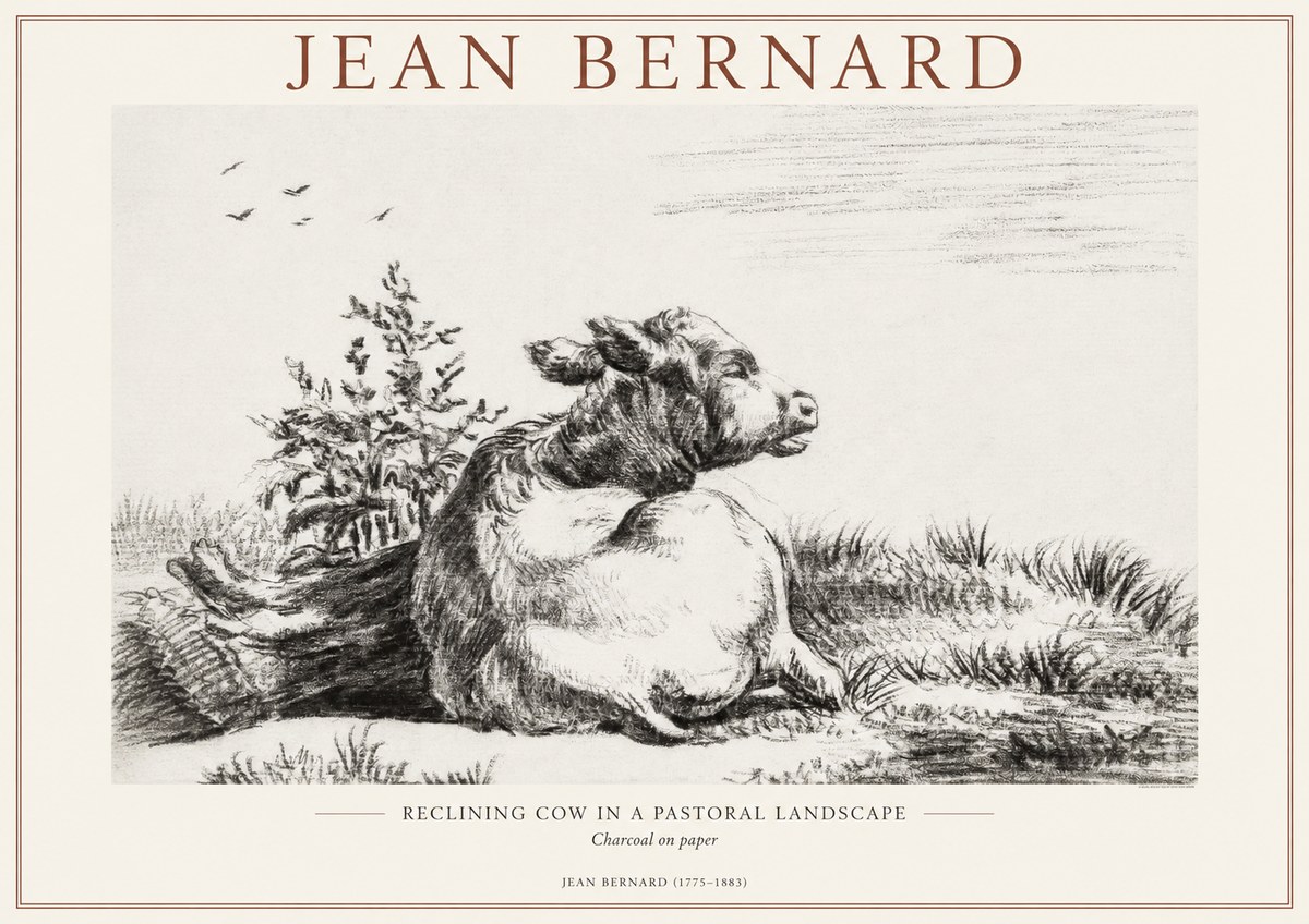 Jean Bernard Study of a Calf III No2 - Juliste