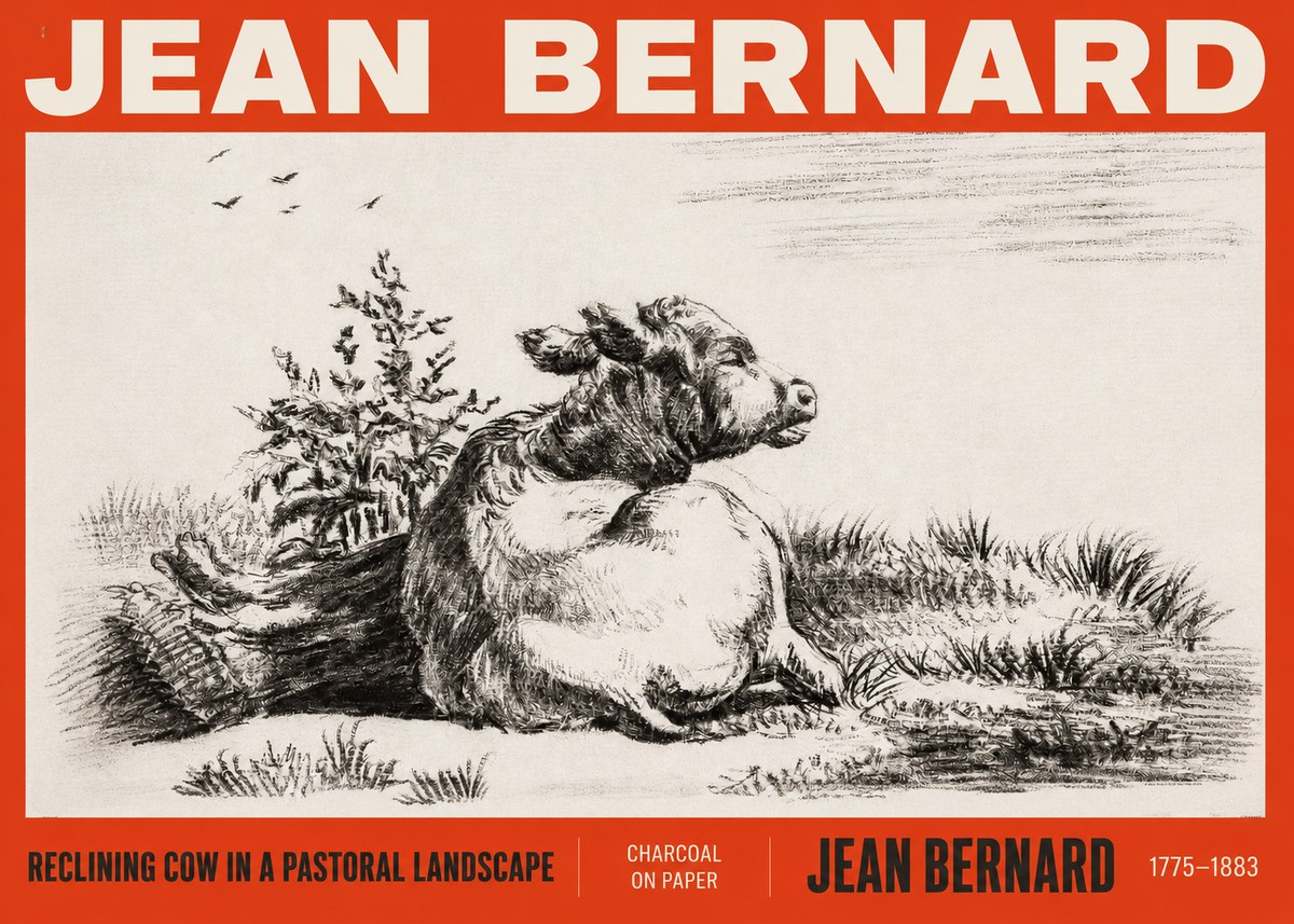 Jean Bernard Study of a Calf III No3 - Juliste