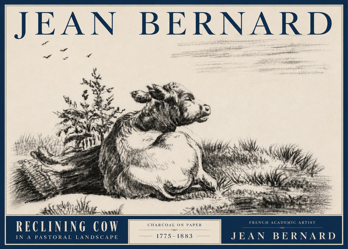 Jean Bernard Study of a Calf III No5 - Juliste