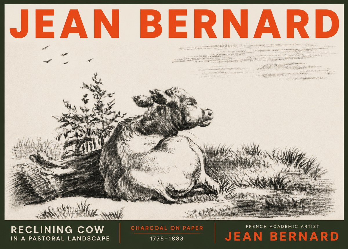 Jean Bernard Study of a Calf III No6 - Juliste