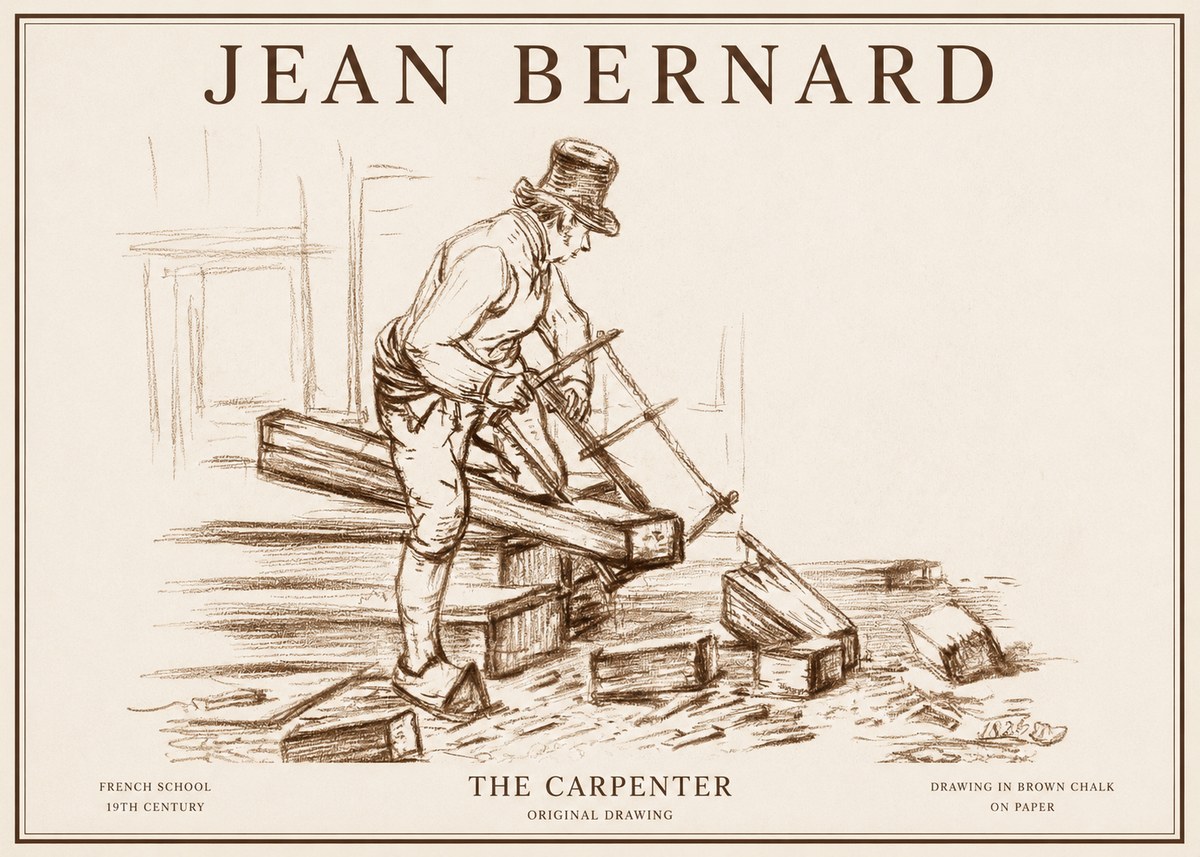 Jean Bernard The Carpenter No1 - Juliste