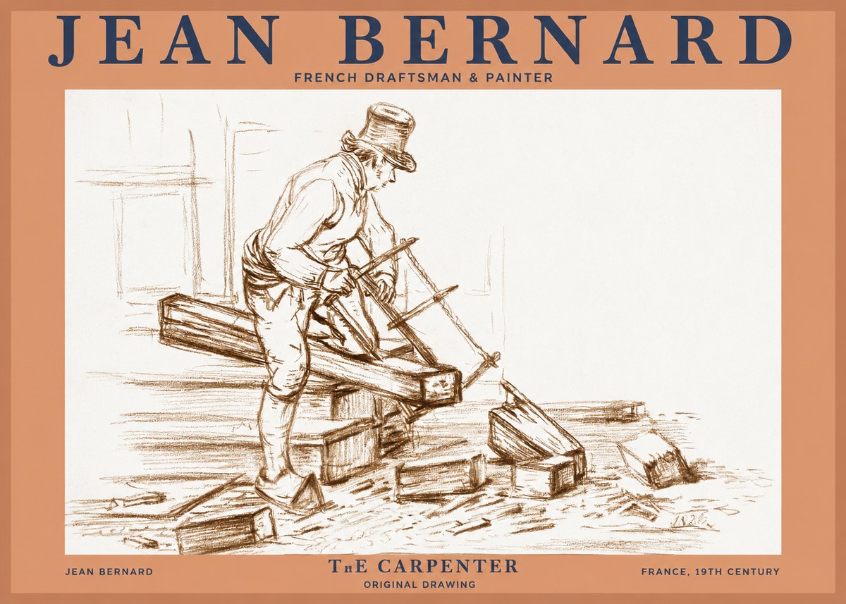 Jean Bernard The Carpenter No2 - Juliste