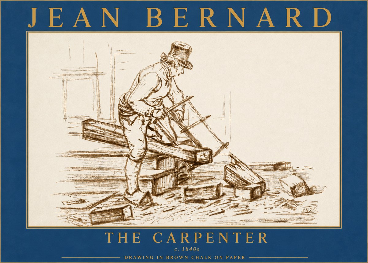 Jean Bernard The Carpenter No5 - Juliste