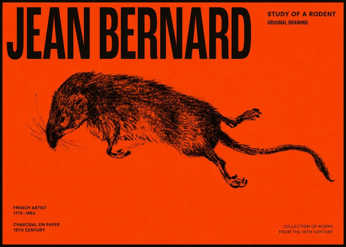 Jean Bernard Study of a Rat II No6 - Juliste
