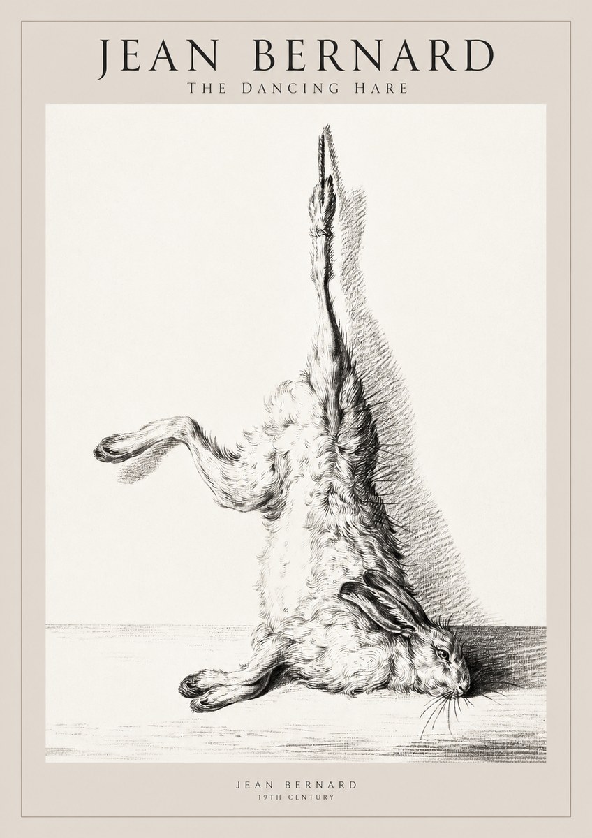 Jean Bernard The Dancing Hare No1 - Juliste