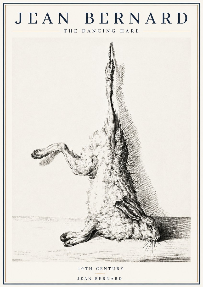 Jean Bernard The Dancing Hare No4 - Juliste