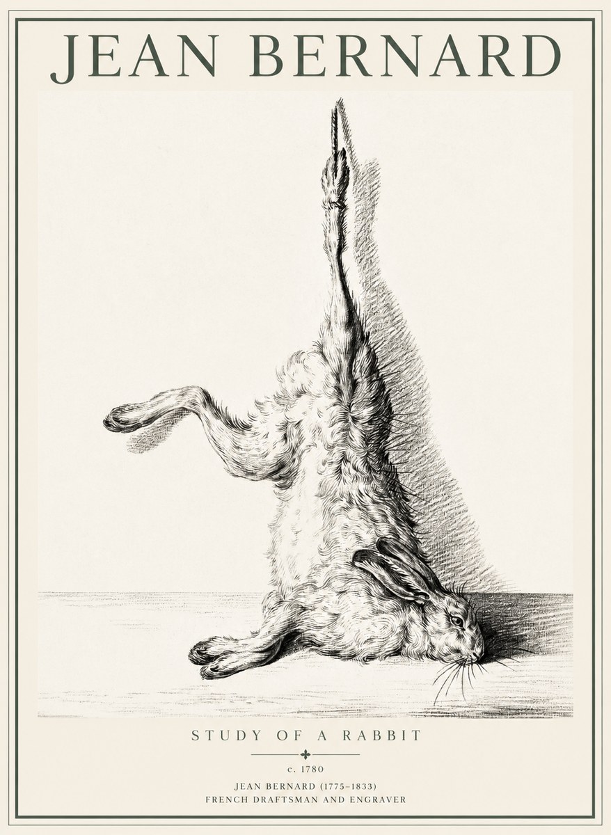 Jean Bernard The Dancing Hare No5 - Juliste