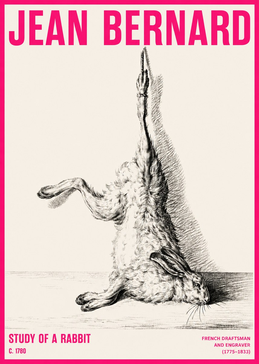 Jean Bernard The Dancing Hare No6 - Juliste