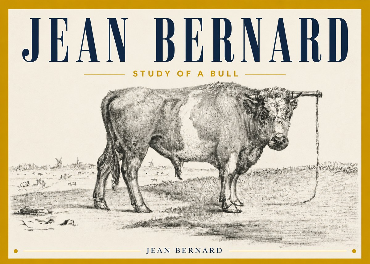 Jean Bernard Study of a Bull III No4 - Juliste