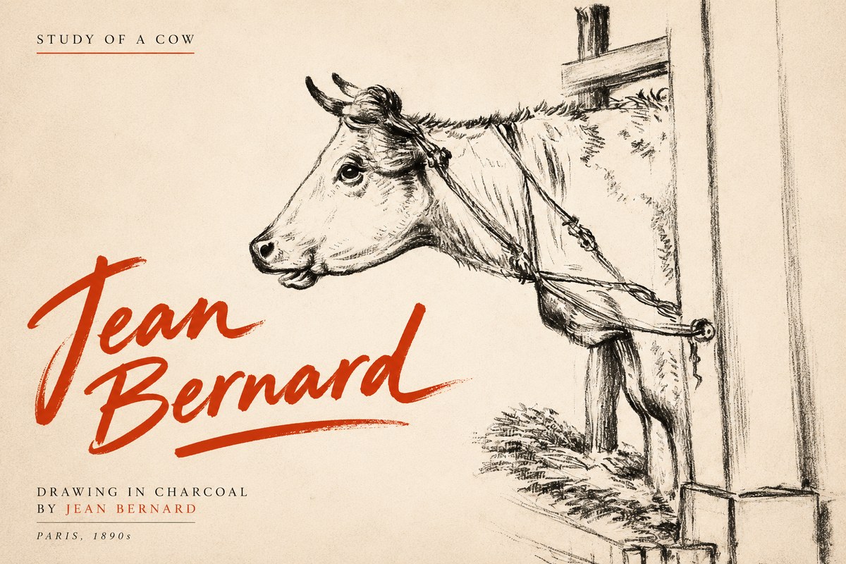 Jean Bernard Study of a Cow X No3 - Juliste