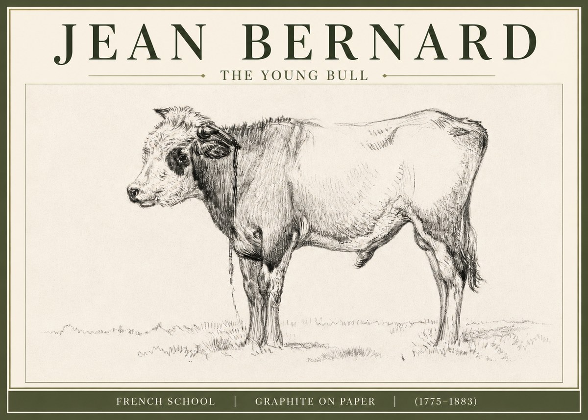 Jean Bernard The Young Bull No3 - Juliste