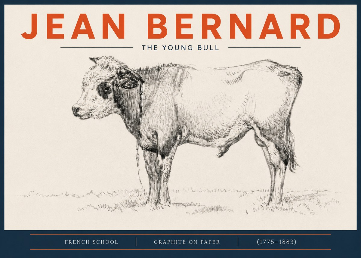 Jean Bernard The Young Bull No4 - Juliste