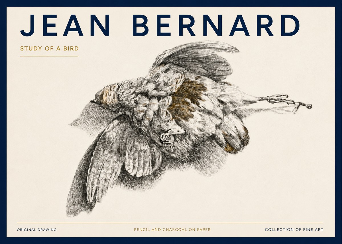 Jean Bernard Study of a Bird III No3 - Juliste