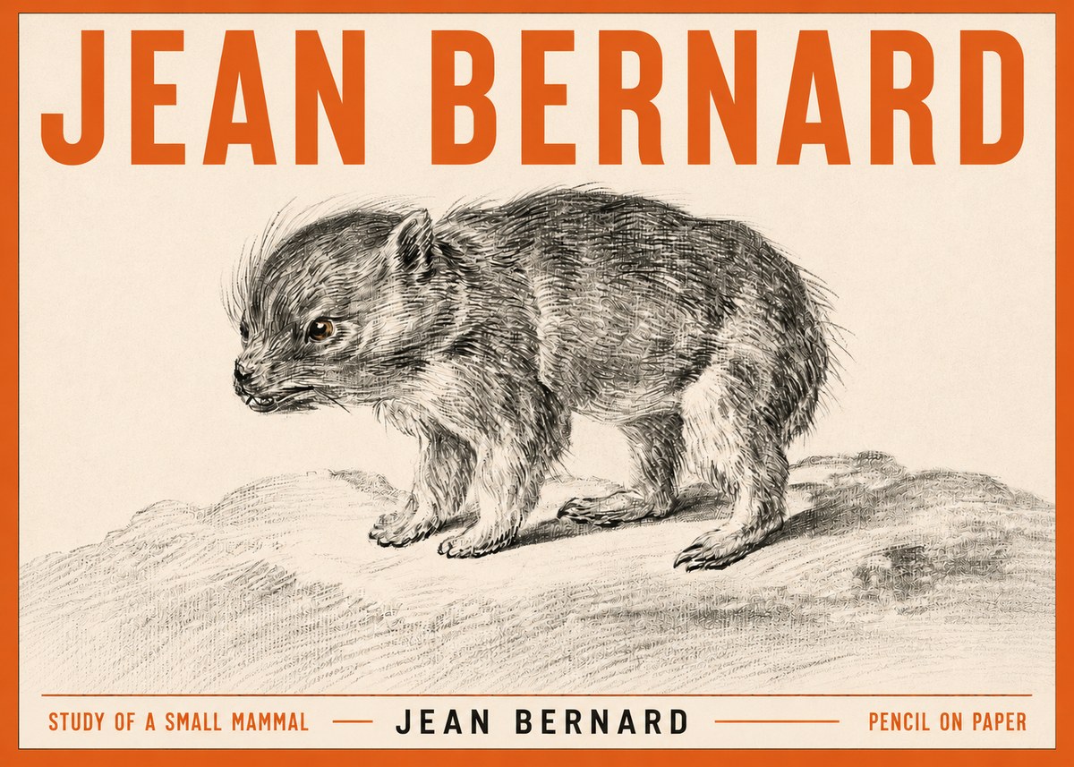 Jean Bernard Study of a Small Mammal No3 - Juliste
