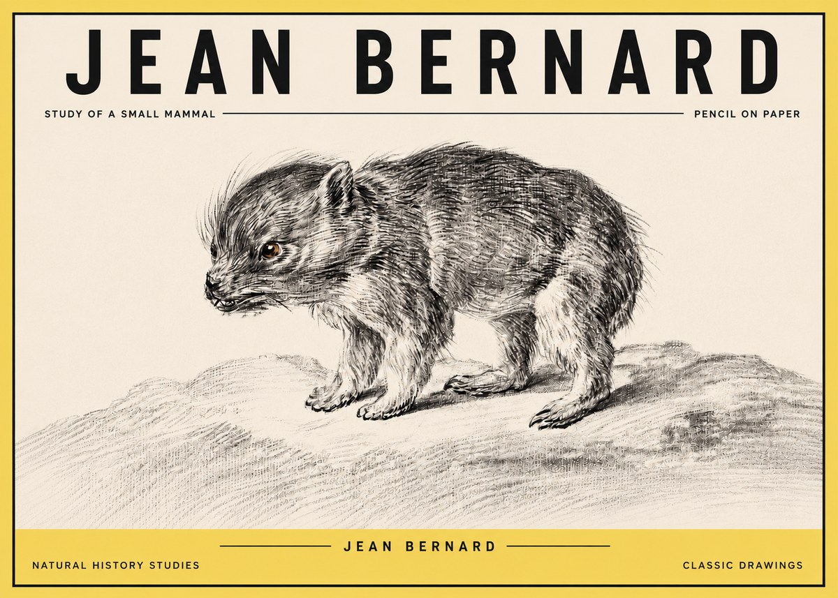 Jean Bernard Study of a Small Mammal No4 - Juliste