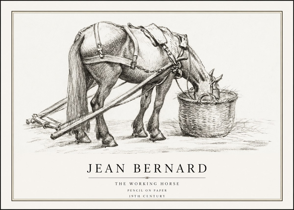 Jean Bernard The Working Horse No1 - Juliste