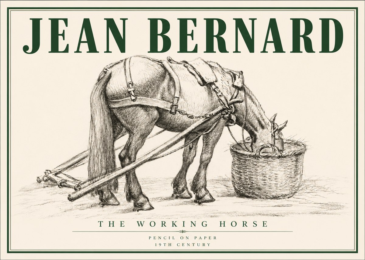Jean Bernard The Working Horse No3 - Juliste