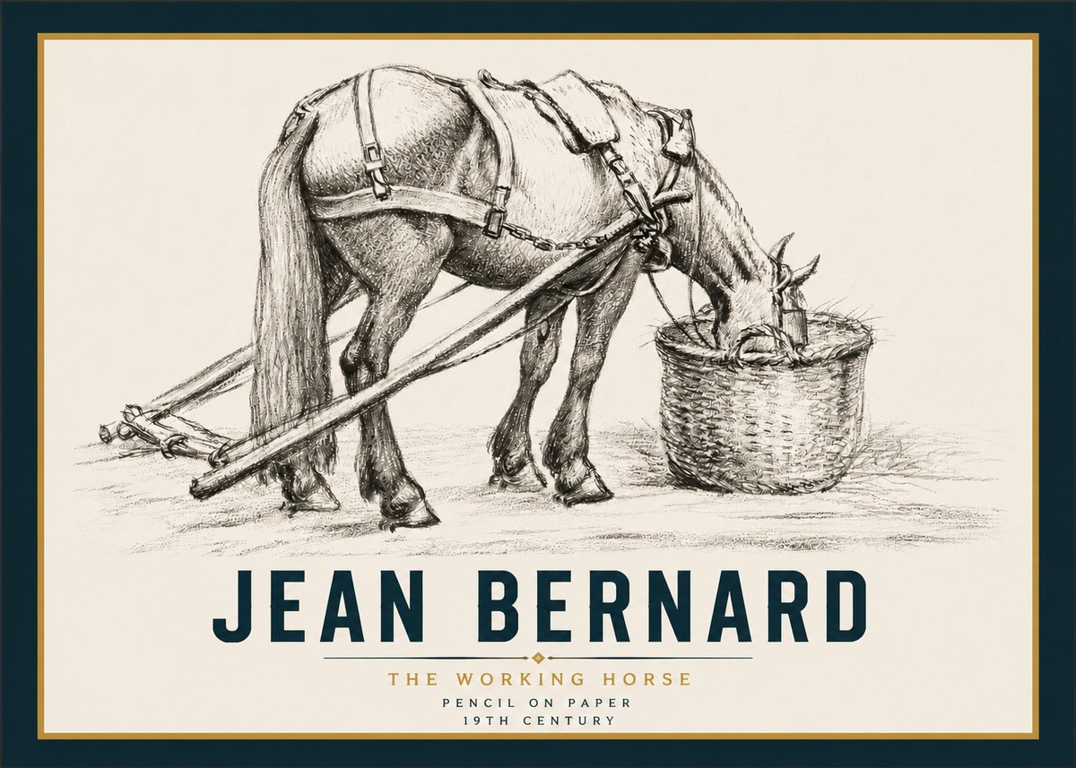 Jean Bernard The Working Horse No4 - Juliste
