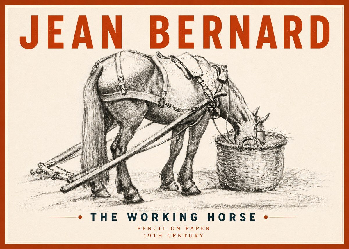 Jean Bernard The Working Horse No5 - Juliste