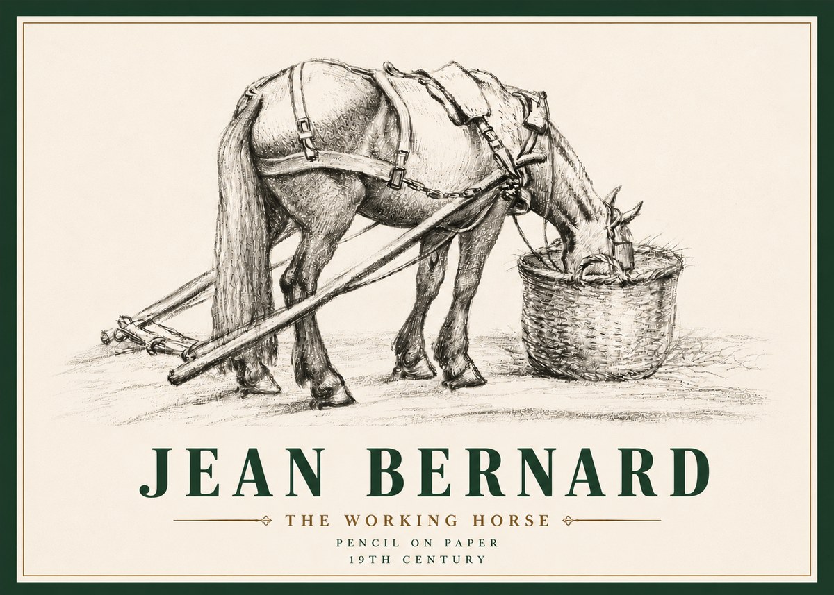 Jean Bernard The Working Horse No6 - Juliste