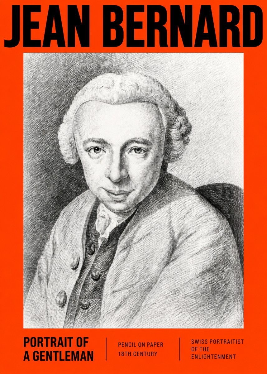 Jean Bernard Portrait of a Gentleman I No2 - Juliste