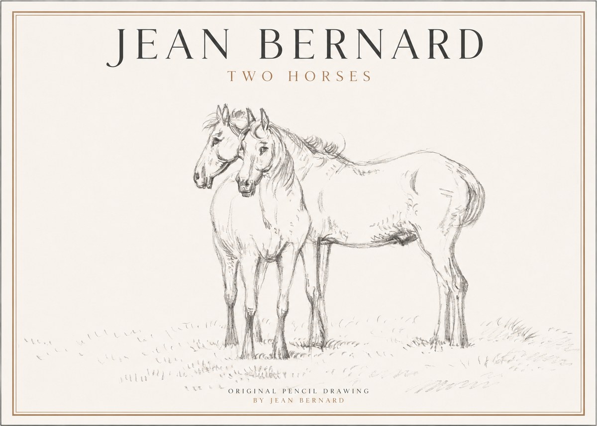 Jean Bernard Two Horses I No1 - Juliste