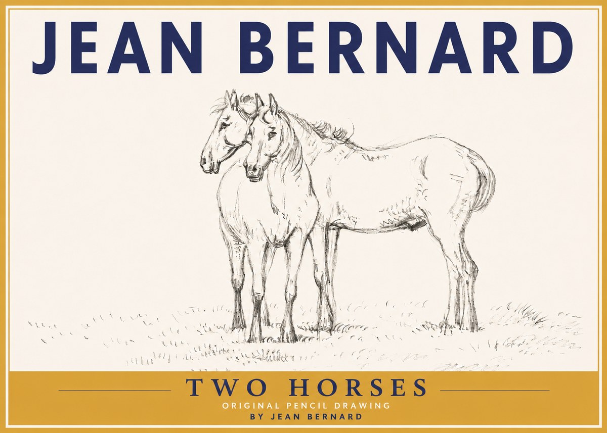 Jean Bernard Two Horses I No4 - Juliste