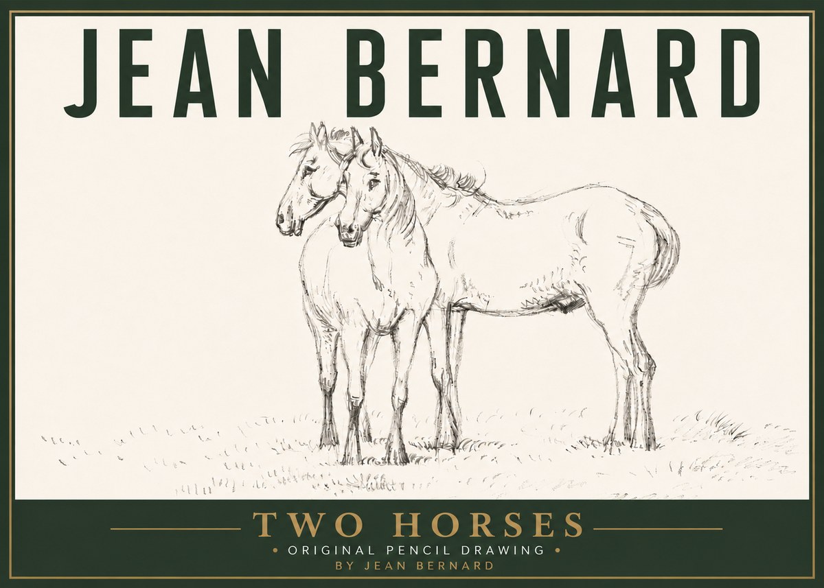 Jean Bernard Two Horses I No5 - Juliste