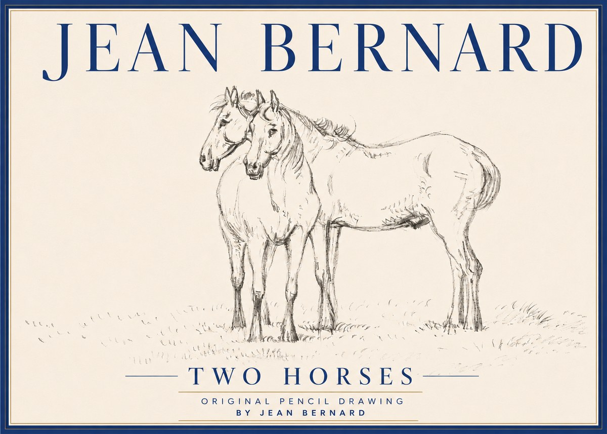 Jean Bernard Two Horses I No6 - Juliste