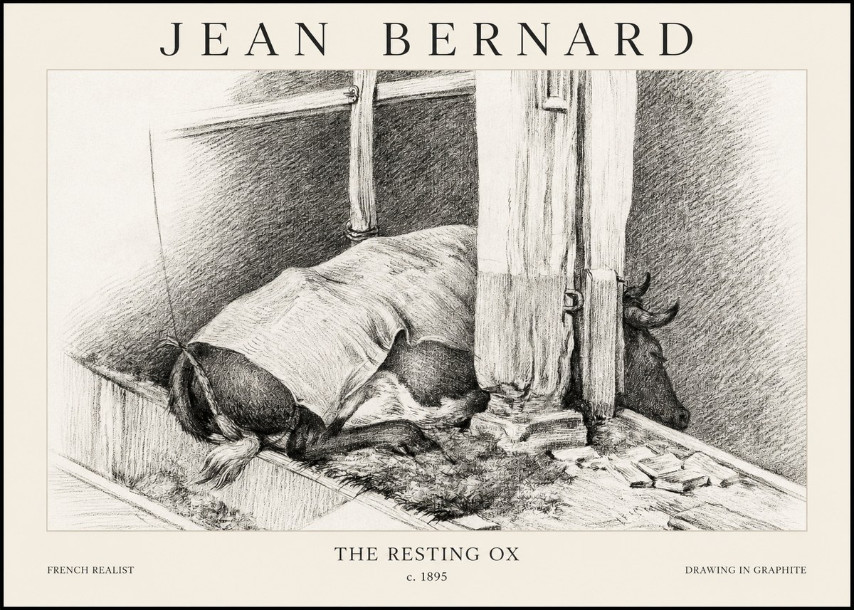 Jean Bernard The Resting Ox No1 - Juliste