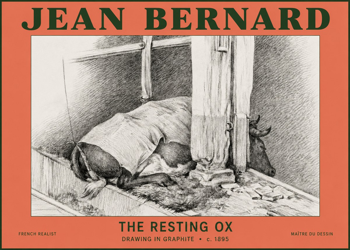 Jean Bernard The Resting Ox No2 - Juliste
