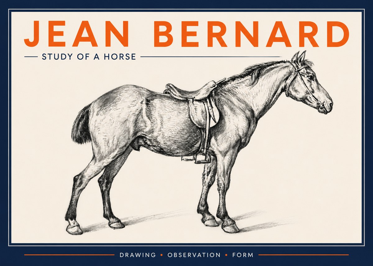 Jean Bernard Study of a Horse X No4 - Juliste