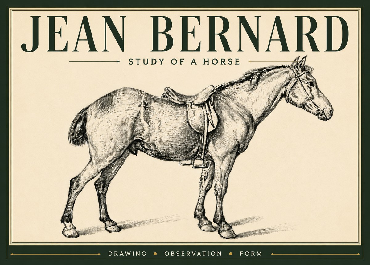 Jean Bernard Study of a Horse X No6 - Juliste