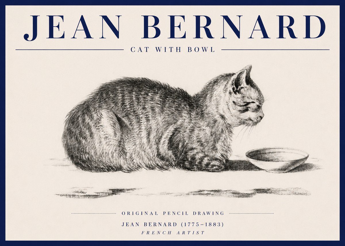 Jean Bernard The Cat No6 - Juliste