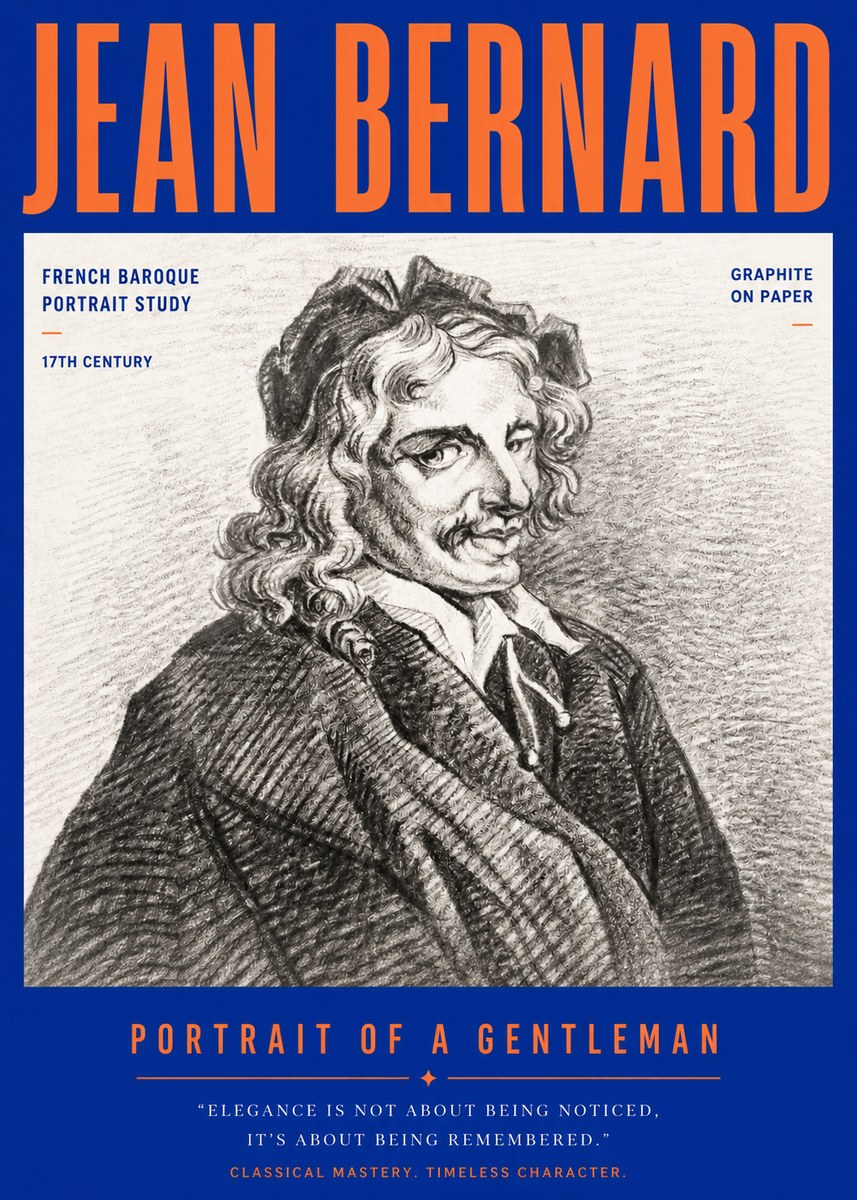 Jean Bernard Portrait of a Gentleman II No3 - Juliste