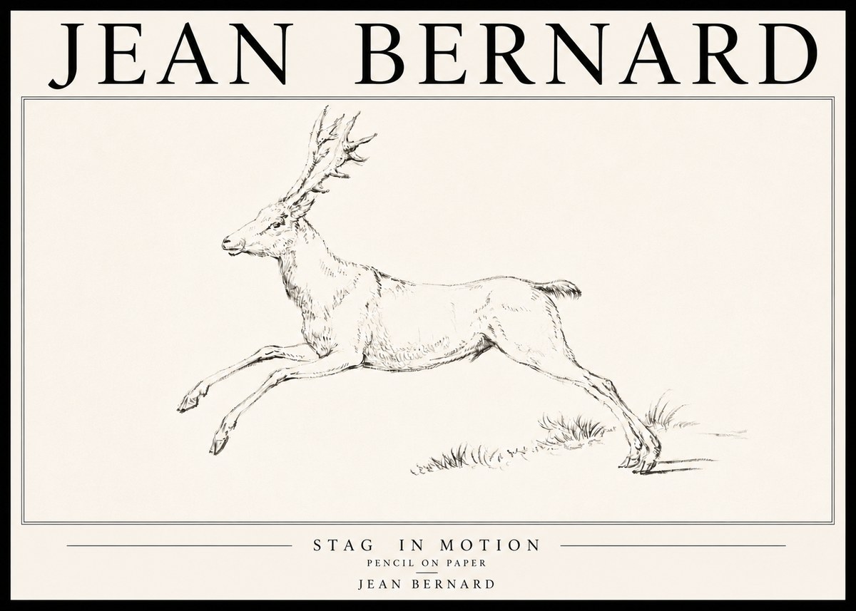 Jean Bernard Stag in Motion No6 - Juliste