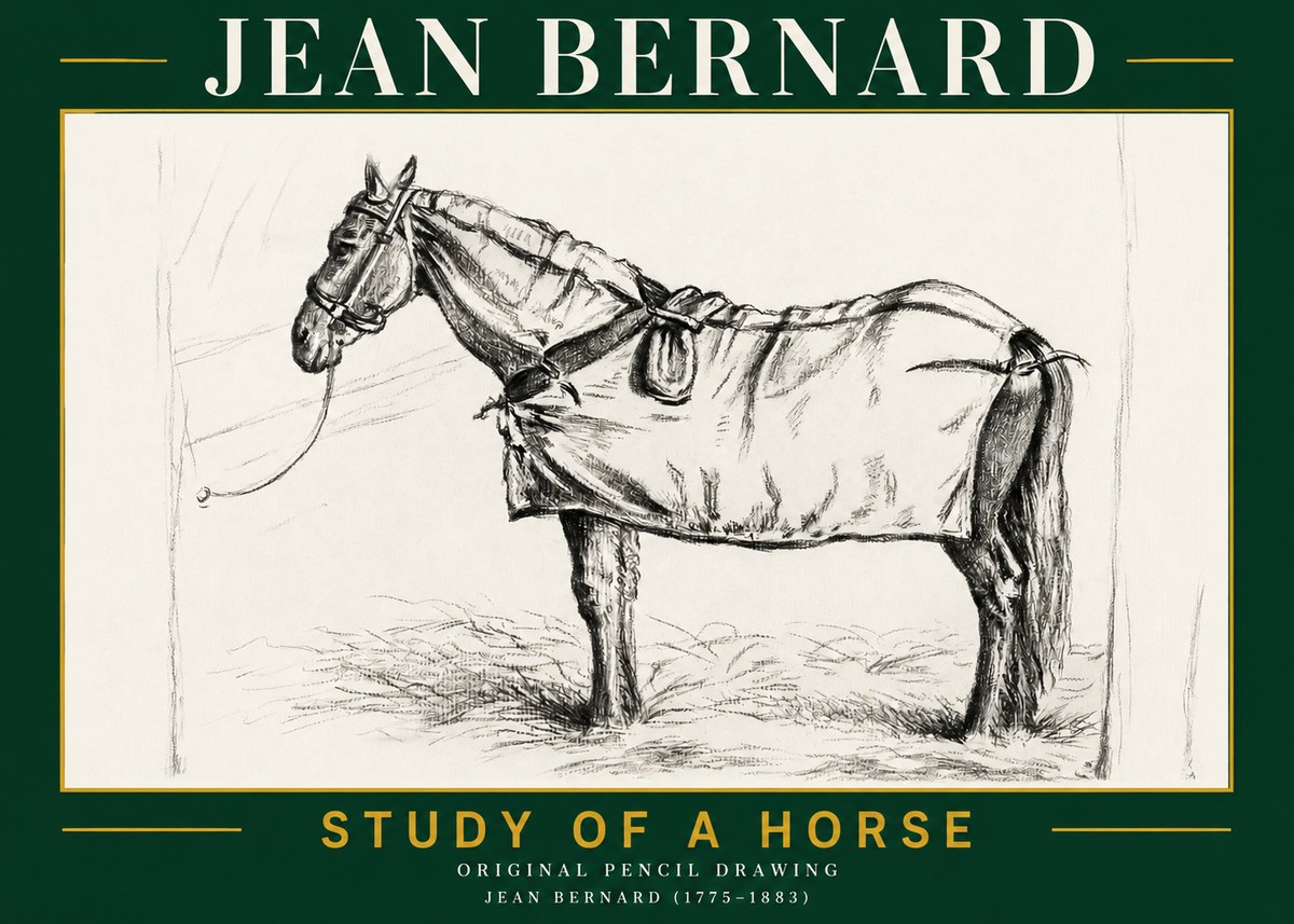 Jean Bernard Study of a Horse XI No2 - Juliste
