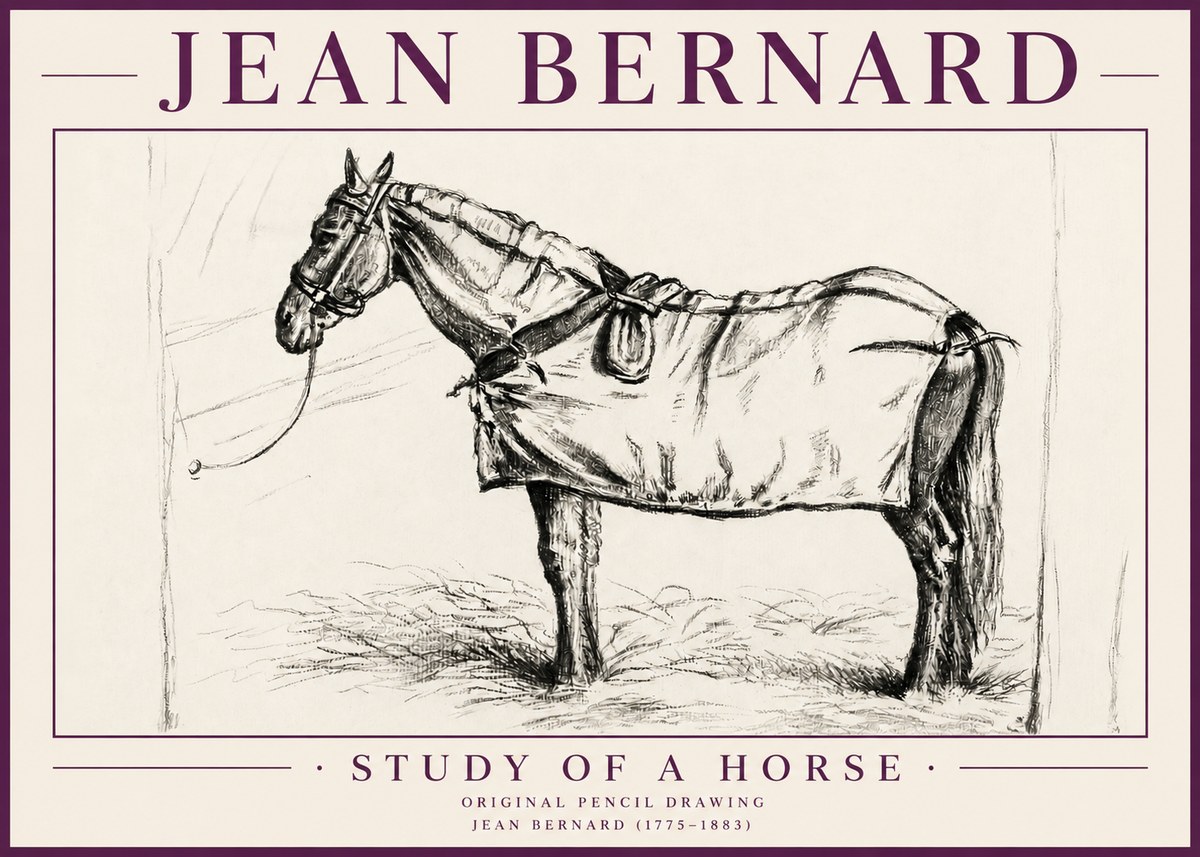 Jean Bernard Study of a Horse XI No4 - Juliste